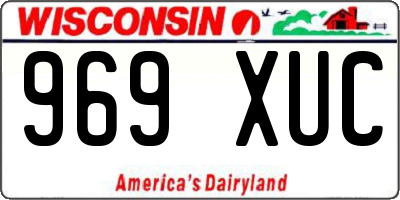 WI license plate 969XUC