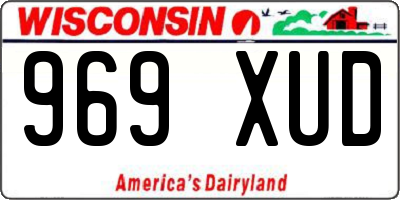 WI license plate 969XUD