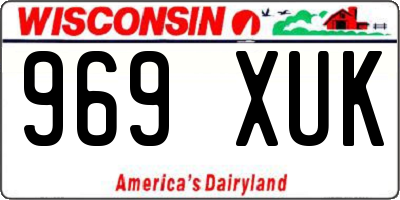 WI license plate 969XUK