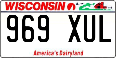 WI license plate 969XUL