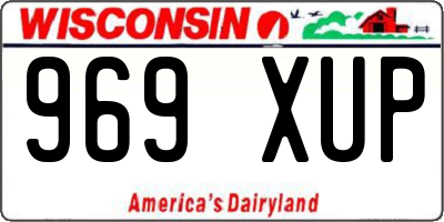 WI license plate 969XUP
