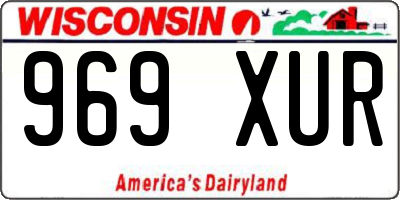 WI license plate 969XUR