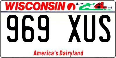 WI license plate 969XUS