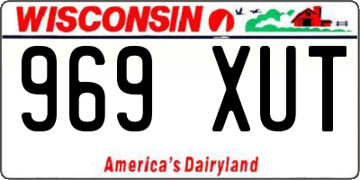 WI license plate 969XUT
