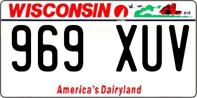 WI license plate 969XUV