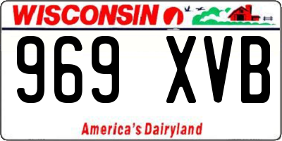 WI license plate 969XVB