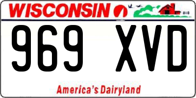 WI license plate 969XVD