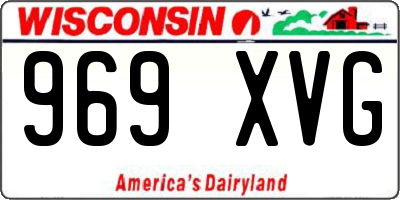 WI license plate 969XVG
