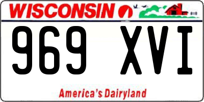WI license plate 969XVI