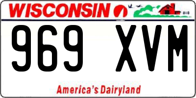 WI license plate 969XVM