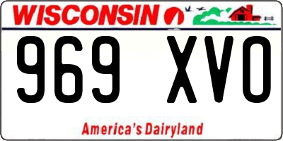 WI license plate 969XVO