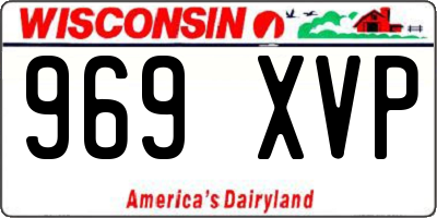 WI license plate 969XVP