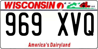 WI license plate 969XVQ
