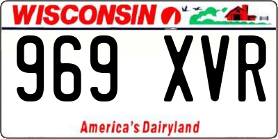 WI license plate 969XVR