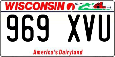 WI license plate 969XVU