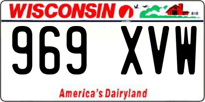 WI license plate 969XVW