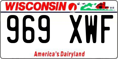 WI license plate 969XWF