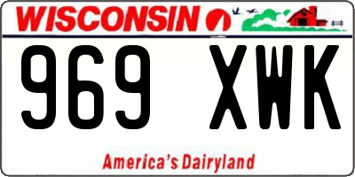 WI license plate 969XWK
