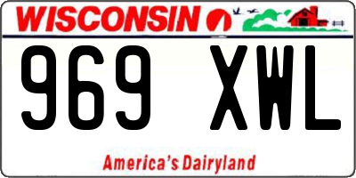WI license plate 969XWL