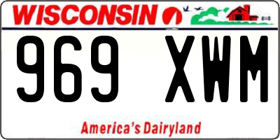 WI license plate 969XWM