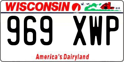 WI license plate 969XWP