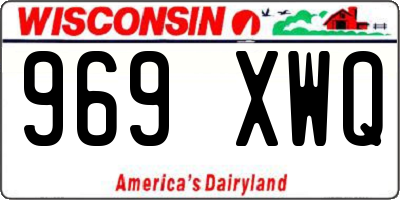 WI license plate 969XWQ