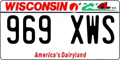 WI license plate 969XWS