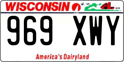 WI license plate 969XWY