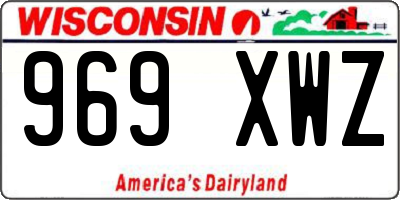 WI license plate 969XWZ