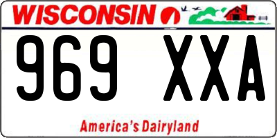 WI license plate 969XXA