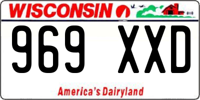 WI license plate 969XXD