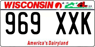 WI license plate 969XXK