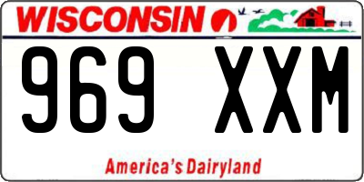 WI license plate 969XXM