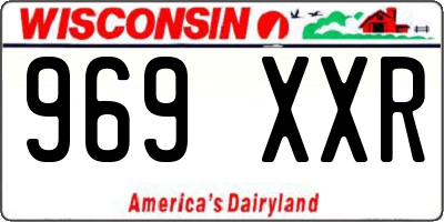 WI license plate 969XXR