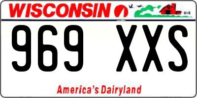 WI license plate 969XXS