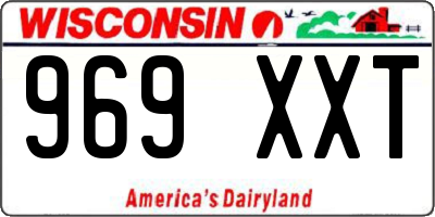 WI license plate 969XXT
