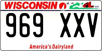 WI license plate 969XXV