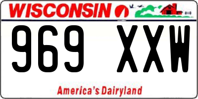 WI license plate 969XXW