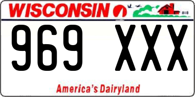 WI license plate 969XXX