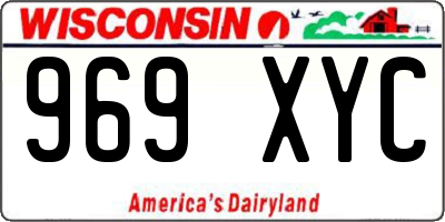 WI license plate 969XYC