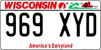 WI license plate 969XYD