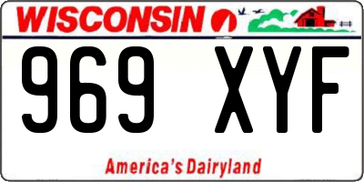 WI license plate 969XYF
