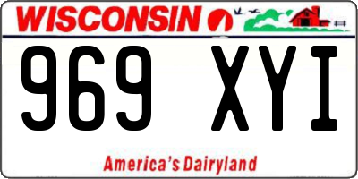 WI license plate 969XYI