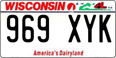 WI license plate 969XYK