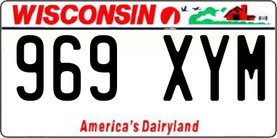 WI license plate 969XYM