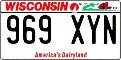 WI license plate 969XYN