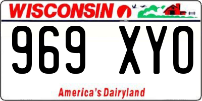 WI license plate 969XYO
