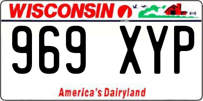 WI license plate 969XYP