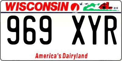 WI license plate 969XYR