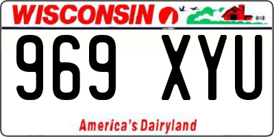 WI license plate 969XYU